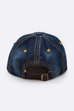 Cargar imagen en el visor de la galería, QUEEN Crystal Embellished Iconic Denim Cap
