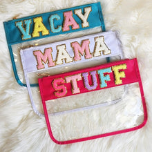 Cargar imagen en el visor de la galería, Varsity Letter Clear Pouch Travel Organizer
