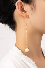 Load image into Gallery viewer, Long chain with dangling ball drop earrings
