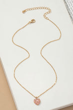 Load image into Gallery viewer, Checker Heart Pendant Necklace
