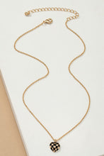 Load image into Gallery viewer, Checker Heart Pendant Necklace

