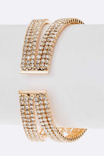 Load image into Gallery viewer, CZ Flower Rhinestone Bridal Cuff
