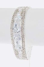 Cargar imagen en el visor de la galería, CZ Rhinestone Bridal Statement Bracelet
