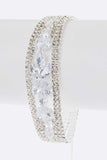 CZ Rhinestone Bridal Statement Bracelet