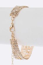 Cargar imagen en el visor de la galería, CZ Rhinestone Bridal Statement Bracelet
