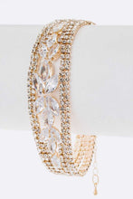 Cargar imagen en el visor de la galería, CZ Rhinestone Bridal Statement Bracelet
