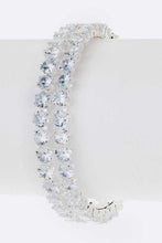 Load image into Gallery viewer, CZ Double Row Bridal Cuff
