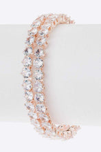 Load image into Gallery viewer, CZ Double Row Bridal Cuff
