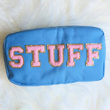 Load image into Gallery viewer, Varsity Letter Patch Makeup Bag Glam Stuff
