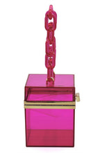 Cargar imagen en el visor de la galería, Acrylic Chain Handle See Thru Crossbody Clutch
