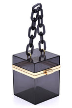 Cargar imagen en el visor de la galería, Acrylic Chain Handle See Thru Crossbody Clutch
