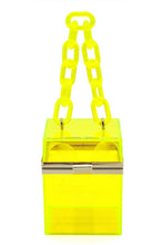 Cargar imagen en el visor de la galería, Acrylic Chain Handle See Thru Crossbody Clutch
