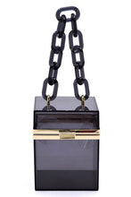 Cargar imagen en el visor de la galería, Acrylic Chain Handle See Thru Crossbody Clutch
