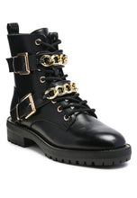 Load image into Gallery viewer, BILLY ATTA GIRL METAL CHAIN DETAIL BIKE BOOT
