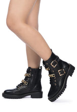 Load image into Gallery viewer, BILLY ATTA GIRL METAL CHAIN DETAIL BIKE BOOT
