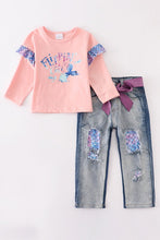 Cargar imagen en el visor de la galería, Pink ruffle girl set
