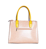 LANY COLOR BLOCK FAUX REPTILE TOTE SET