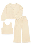 Toddler's Stretchable Ribbed 3 piece set