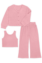 Cargar imagen en el visor de la galería, Toddler&#39;s Stretchable Ribbed 3 piece set
