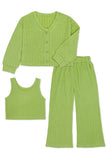 Toddler's Stretchable Ribbed 3 piece set