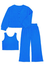 Cargar imagen en el visor de la galería, Toddler&#39;s Stretchable Ribbed 3 piece set
