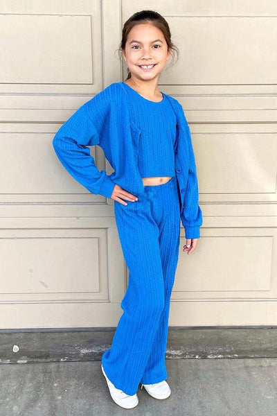 Toddler's Stretchable Ribbed 3 piece set