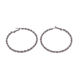 THIN CHAIN TEXTURE HOOP EARRINGS