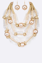 Load image into Gallery viewer, Statement Acrylic Beads Metallic Layer Necklace
