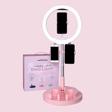 Load image into Gallery viewer, Multitasking Foldable Ring Light - 3 Phone Holders
