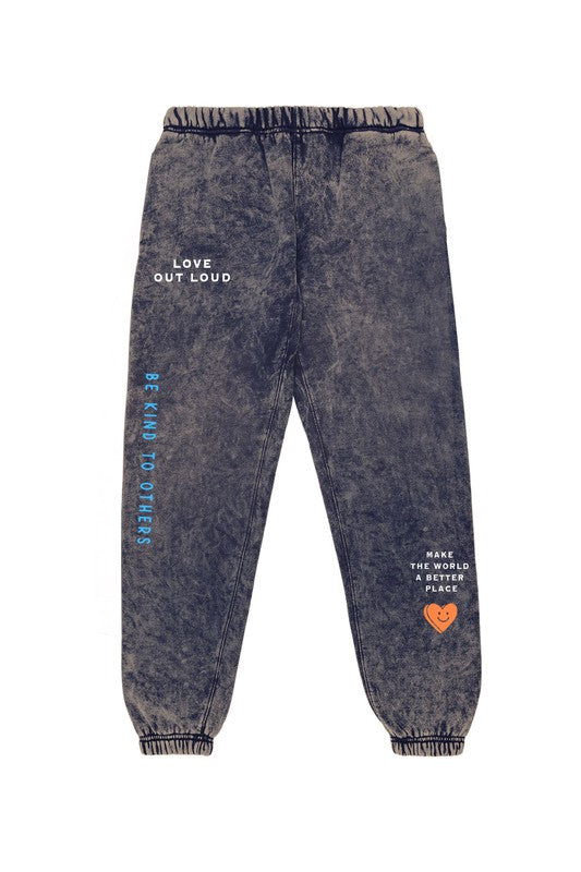 Kids Love Jogger Pant-Navy-Unisex