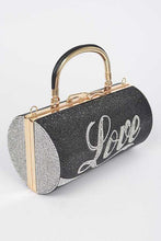 Cargar imagen en el visor de la galería, LOVE Rhinestone Convertible Box Clutch
