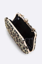 Cargar imagen en el visor de la galería, Leopard Print Sequins Convertible Box Clutch
