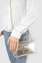 Cargar imagen en el visor de la galería, 2 In 1 Metallic Pouch Clear Shoulder Bag

