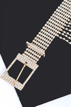 Load image into Gallery viewer, Fringe Rhinestone Buckle Chain Belt
