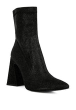 Cargar imagen en el visor de la galería, Hustlers Shimmer Block Heeled Ankle Boots
