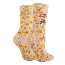 Load image into Gallery viewer, Womens Fuzzy Crew Socks - Fluffy Birthday
