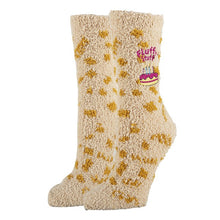 Load image into Gallery viewer, Womens Fuzzy Crew Socks - Fluffy Birthday
