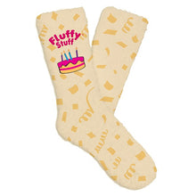 Load image into Gallery viewer, Womens Fuzzy Crew Socks - Fluffy Birthday
