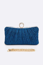 Cargar imagen en el visor de la galería, Pleated Metallic Box Clutch Bag
