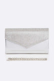 Rhinestone Metallic Evening Clutch Bag
