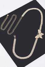 Cargar imagen en el visor de la galería, Rhinestone Butterfly Chain Belt
