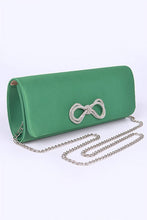 Cargar imagen en el visor de la galería, Rhinestone Bow Satin Clutch Bag
