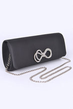 Cargar imagen en el visor de la galería, Rhinestone Bow Satin Clutch Bag
