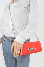 Cargar imagen en el visor de la galería, Rhinestone Bow Satin Clutch Bag
