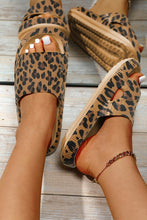 Cargar imagen en el visor de la galería, Leopard Print Thick Sole Slip On Slippers
