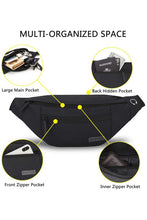 Load image into Gallery viewer, Large Crossbody Fanny Pack with 4-Zipper Pockets
