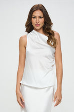 Cargar imagen en el visor de la galería, Silky Satin One Shoulder Ruched Top
