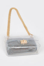 Cargar imagen en el visor de la galería, 2 In 1 Rhinestone Pouch Clear Shoulder Bag
