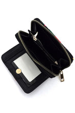 Load image into Gallery viewer, Multi Graffiti Print Queen Bee Stripe Wallet
