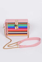 Load image into Gallery viewer, Iconic Locket Color Pencil Box Clutch
